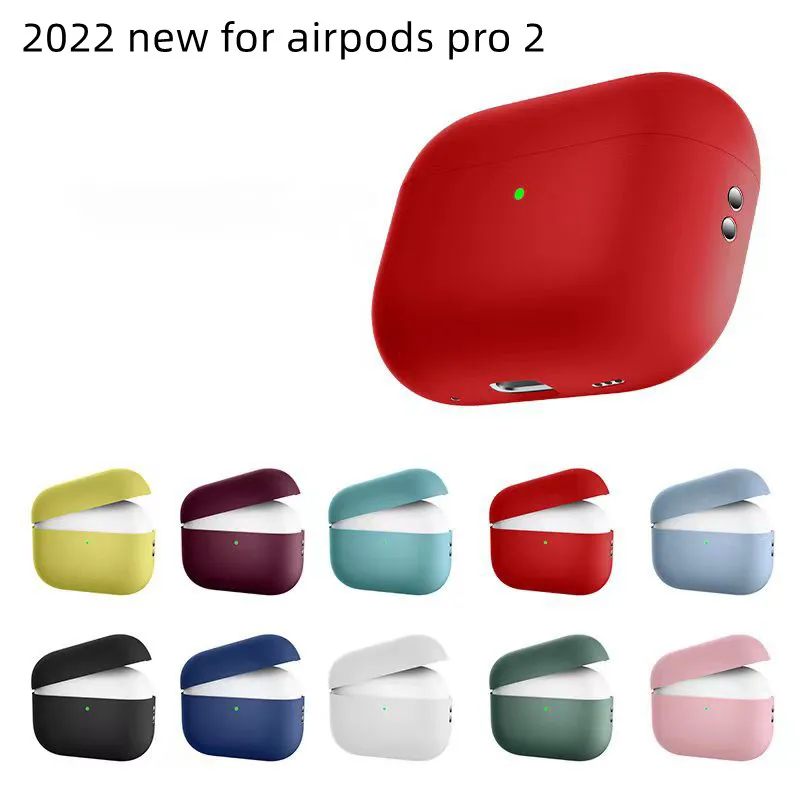 Airpods 프로 2nd 세대 케이스 커버 2022 소프트 실리콘 스킨 커버 충격 흡수 보호 새로운 애플 Airpods Pro 2 케이스