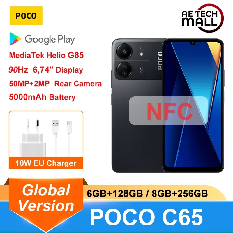 POCO C65 Global Version 6GB 128GB/8GB 256GB MediaTek Helio G85 6.74