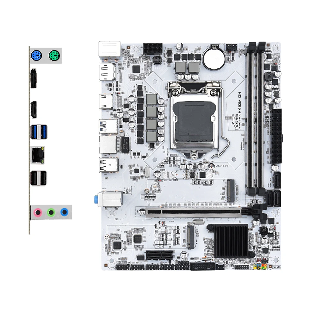 Imagem -03 - Placa-mãe de Mesa para Cpu Gen 10th H410m dh Nvme Ngff M.2 Lga1200 x Ddr4 64gb dp hd Usb 3.0 2.0 Sata 3.0 Pci-e 3.0