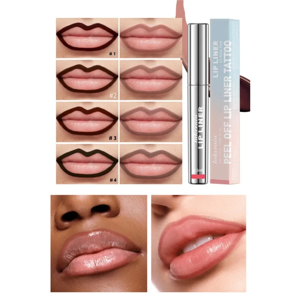 Peel Off Matte Lip Liner Long-Lasting Moisturizing กันน้ํา Non-Stick Cup Lip Tint Quick Dry Peel Off Lip Liner Tattoo