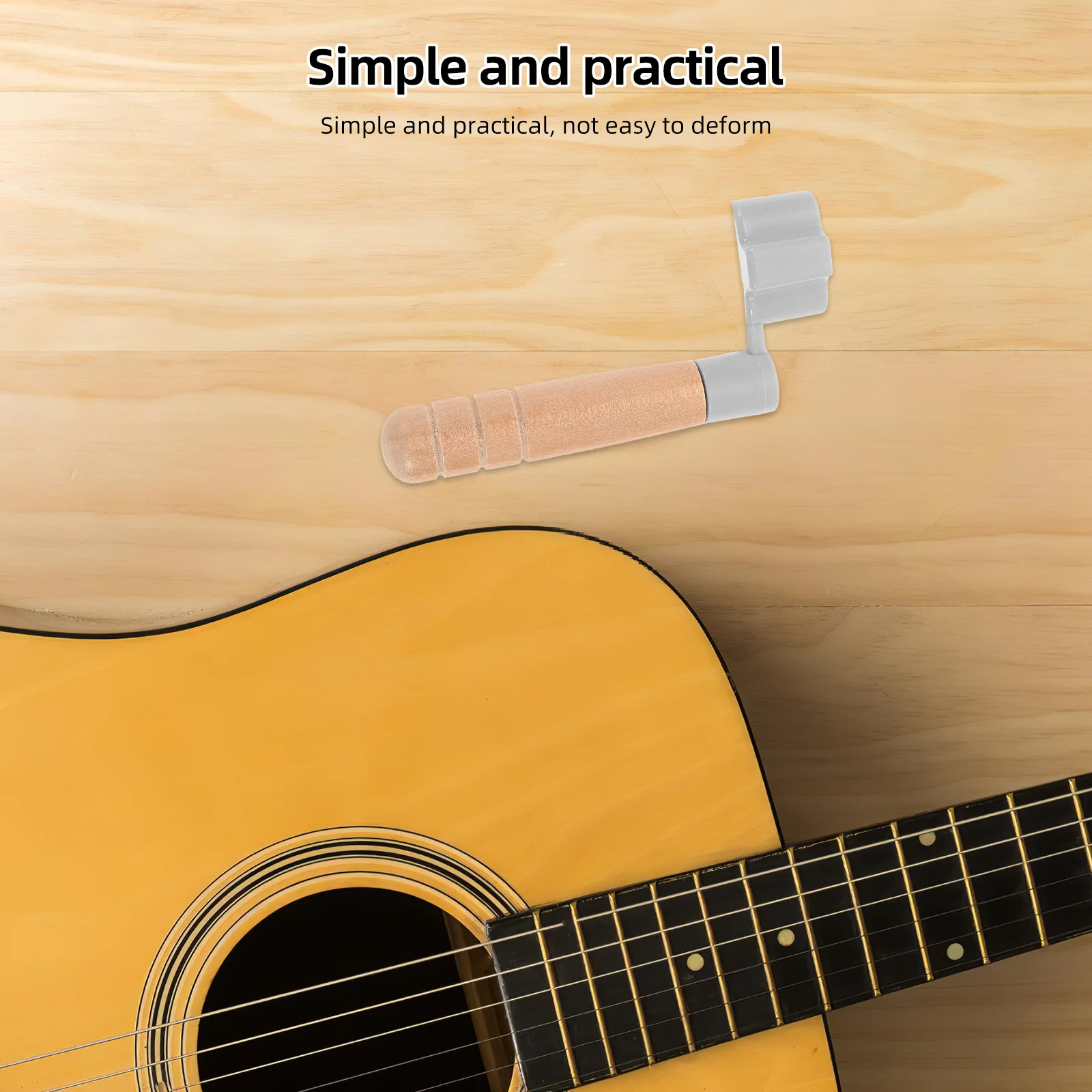 

String Winder Wood Handle Lightweight Durable Peg Winder For Electric Acoustic Guitar Quick Replacement Tool Bridge Pin Puller