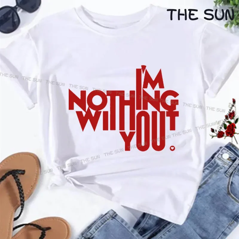 

I‘m Noting with You Cotton Graffiti Printing Shirt Street Fashion Short Sleeve Clothing Streetwear Men's Hip Hop