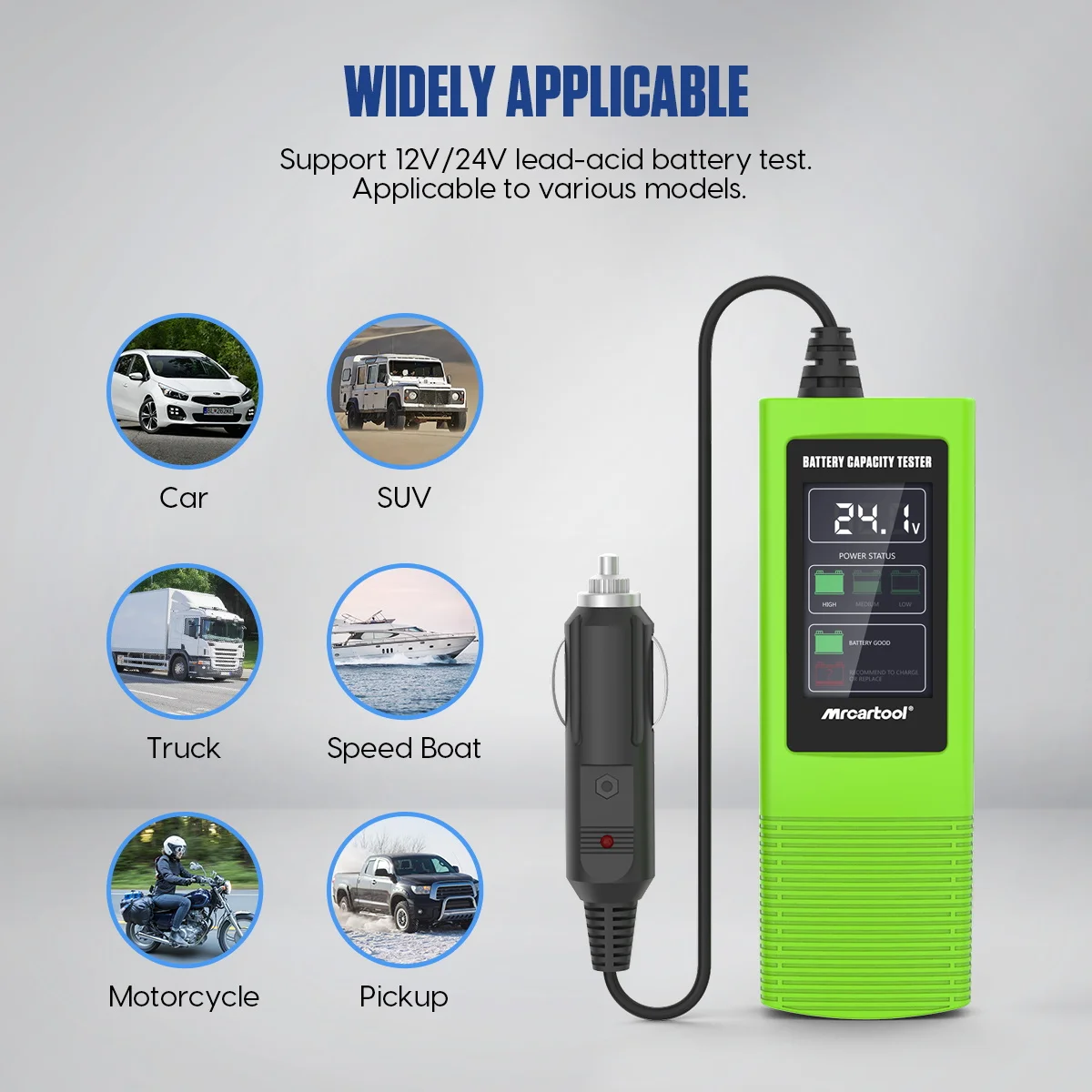MRCARTOOL B70 Auto Power Kapazität Tester 12V 24V Elektrische System Diagnose Power Scan Tool Auto Batterie Spannung Tester analysator – Detail 6