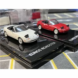 Escala 1:64 MX5 Mazda Flip Eunos Roadster, modelo de coche de aleación, adornos de regalo