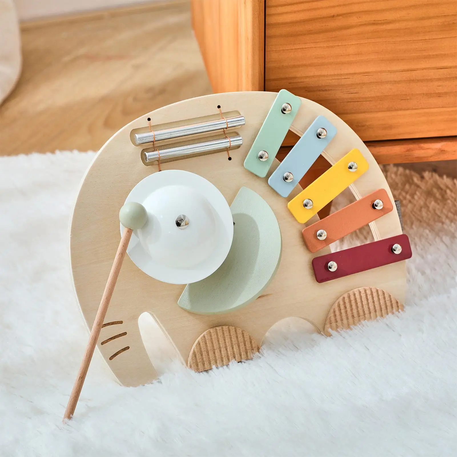 Music Toys Elephant Shape Kids Music Toy Educational Xylophone Chime Developmental Percussion Instruments For Kids Birthday Home