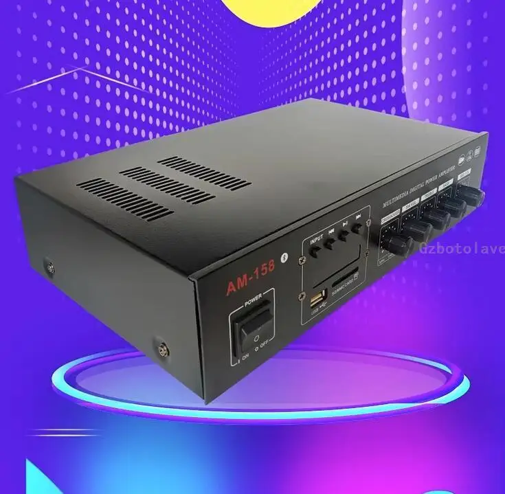 Imported tube high-power combination 2.1 amplifier board  three channels subwoofer HiFi amplifier  with NE5532 preamplifier