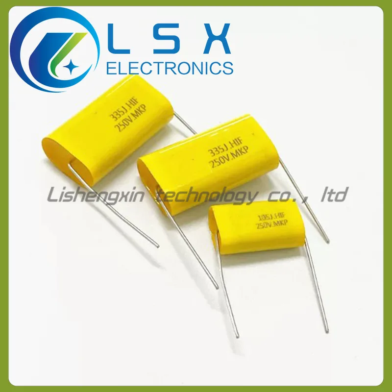 10pcs Axial non-polar capacitor, flat yellow copper feet, 250V, 0.68~47UF, tweeter crossover capacitor New and Original