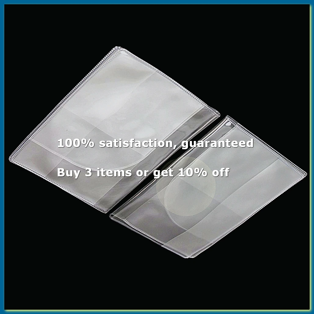 2 x Fashion Transparent Passport Holder Cover Case Travel Wallet Protector Folder-DTB3