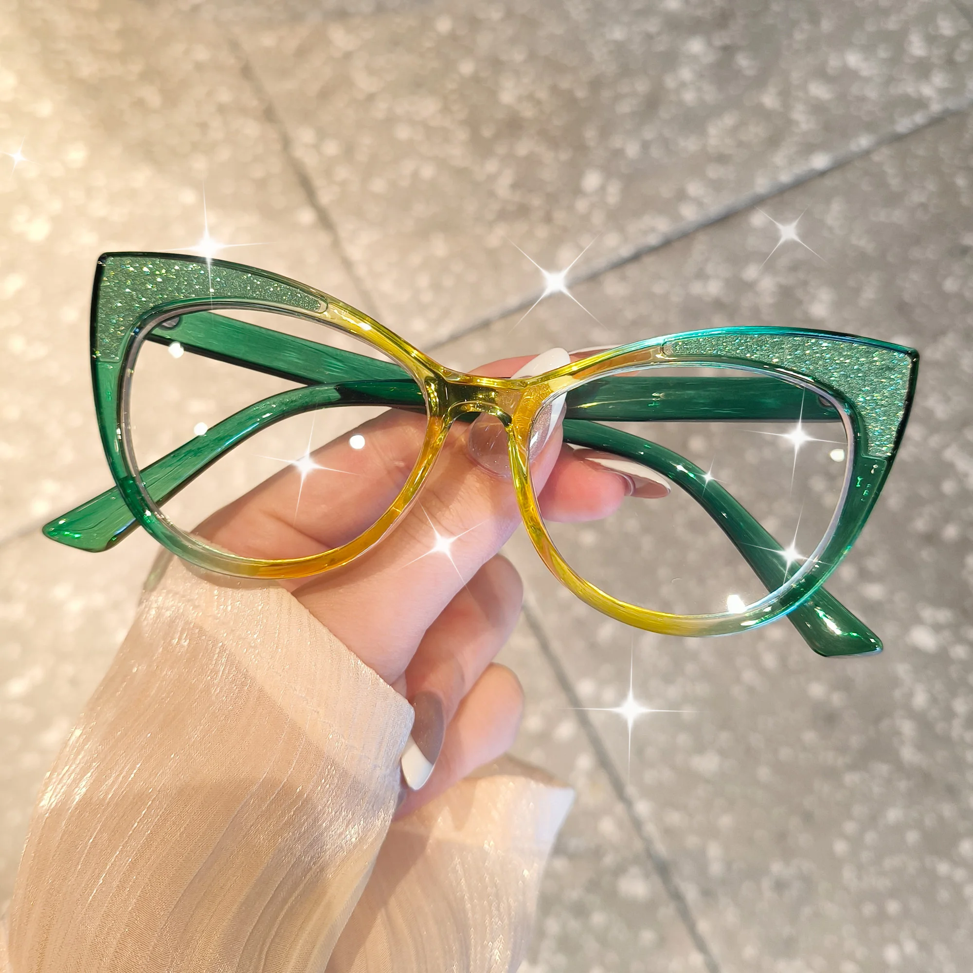 Trendiger Katzenaugen-Brillenrahmen, geeignet für Büro, Netz, Handy, TV-Nutzung, perfekte Geschenke für alltägliche stilvolle Accessoires – Detail 6