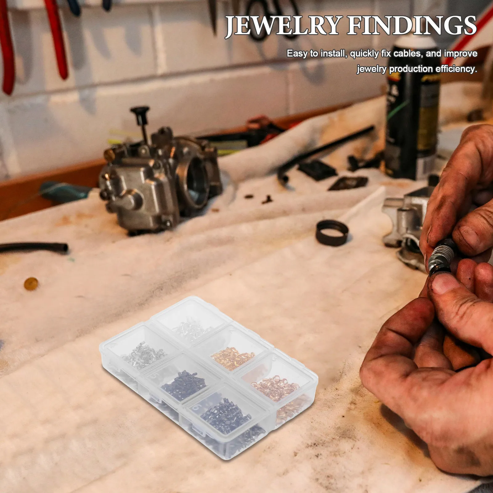 

600Pcs Jewelry Wire Guardians U Shape Thread Protector for Necklace Bracelet Earring Making DIY Copper Wire Guard Supplies