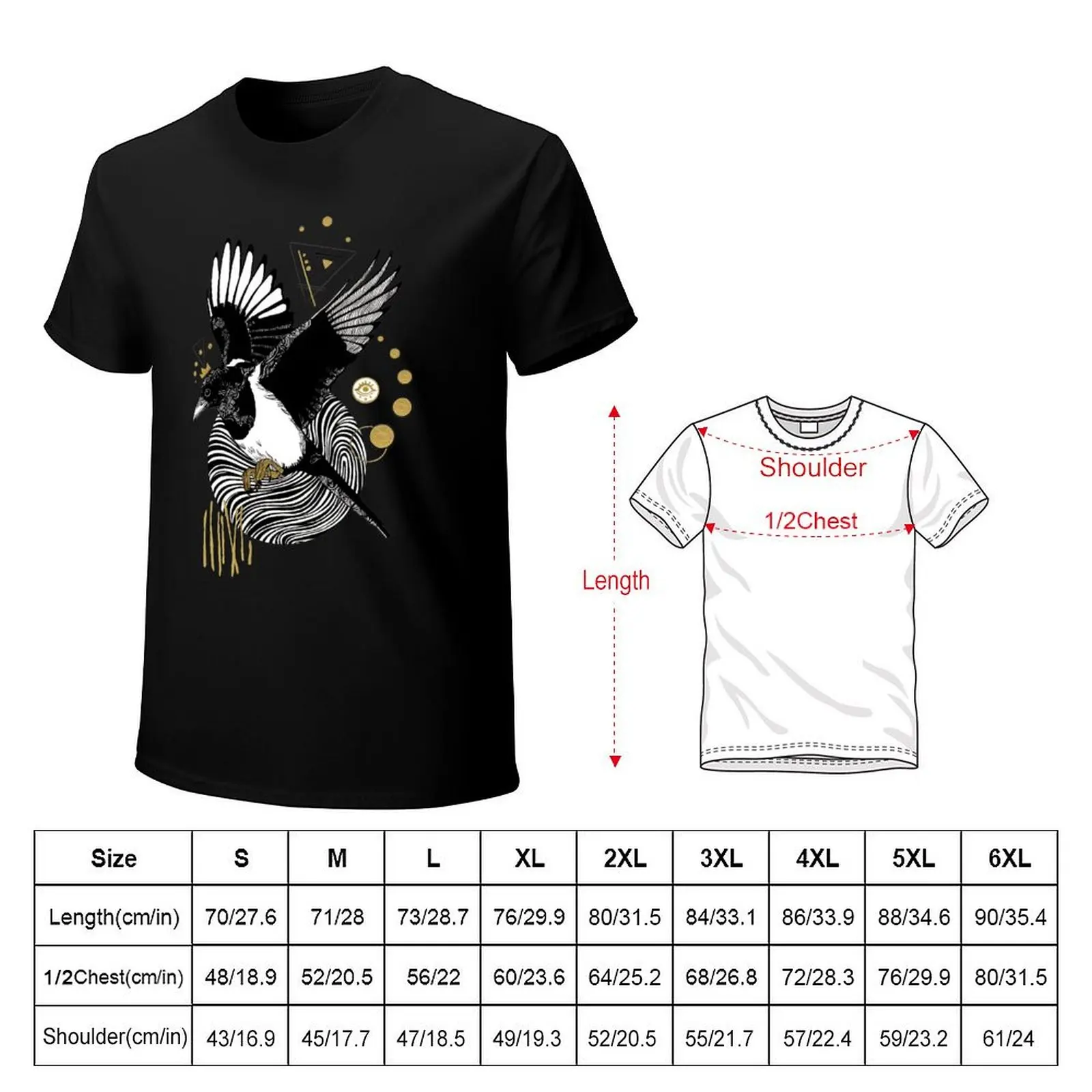 Magpie T-Shirt graphics new edition oversized boys animal print plain t shirts men