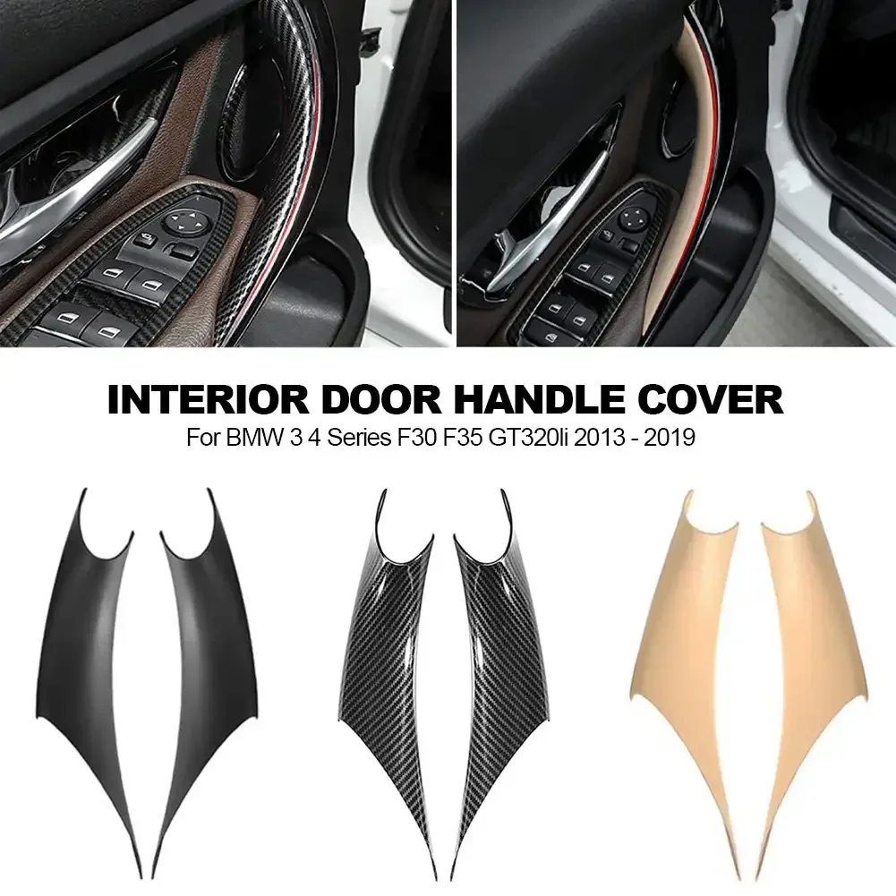 3 Colors Car Interior Door Handle ABS Trim Protective Cover For BMW 3 4 Series M3 M4 F30 F80 F31 F32 F33 F34 F36 F82 2012-2018