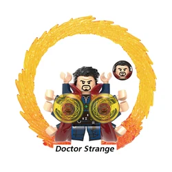 Doctor Strange Illuminati Scarlet Witch Moon Knight Wong Building Blocks Hulk Black Bolt Professor X Brick America Chaves