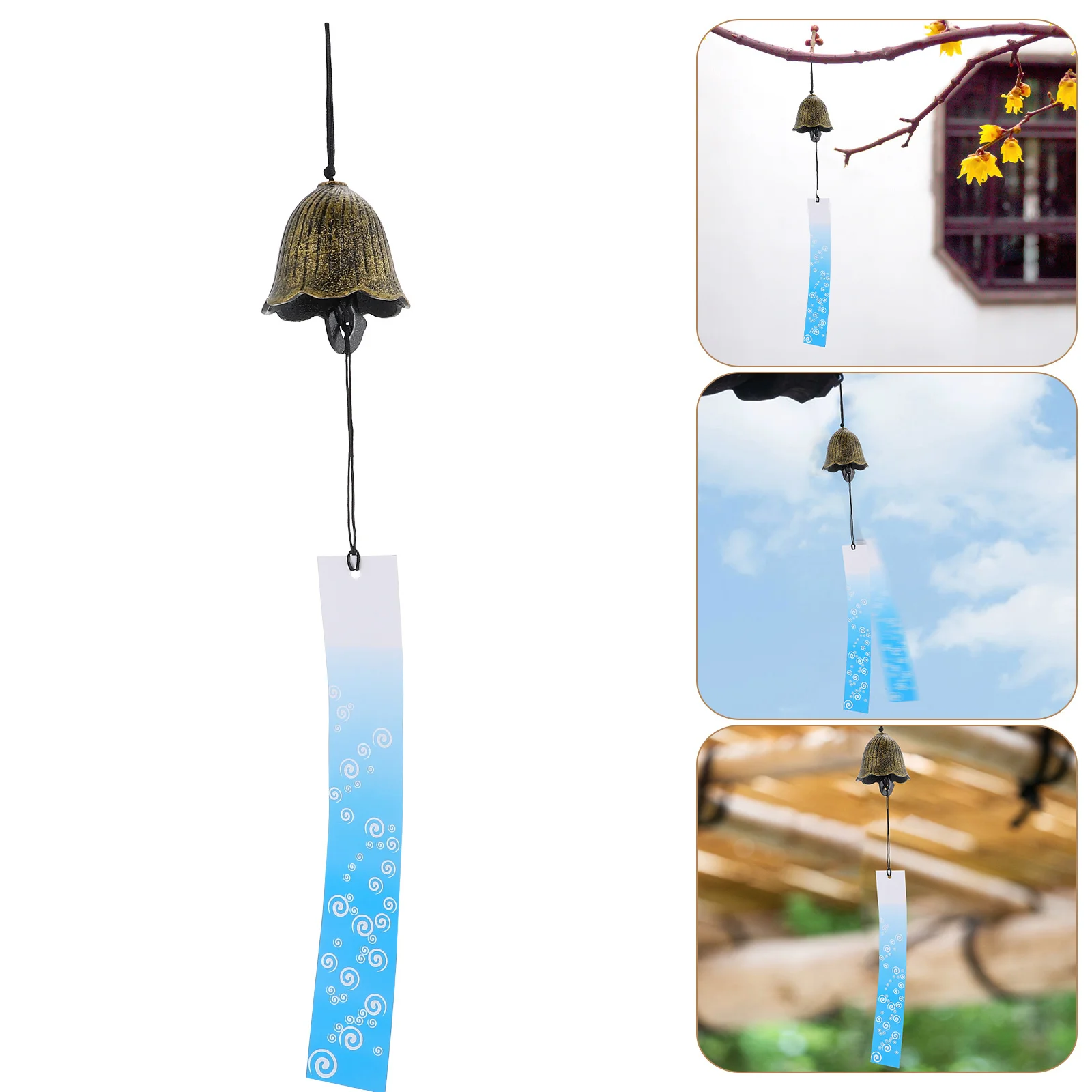 

Vintage Japanese Style Wind Chime Delicate Temple Decoration Compact Size Ideal for Garden Balcony Yard Outdoor Hanging Wind