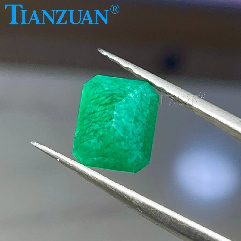 

Lab-grown Hydrothermal Emerald Rectangle Shape Opaque Emerald Stone For jewelry making