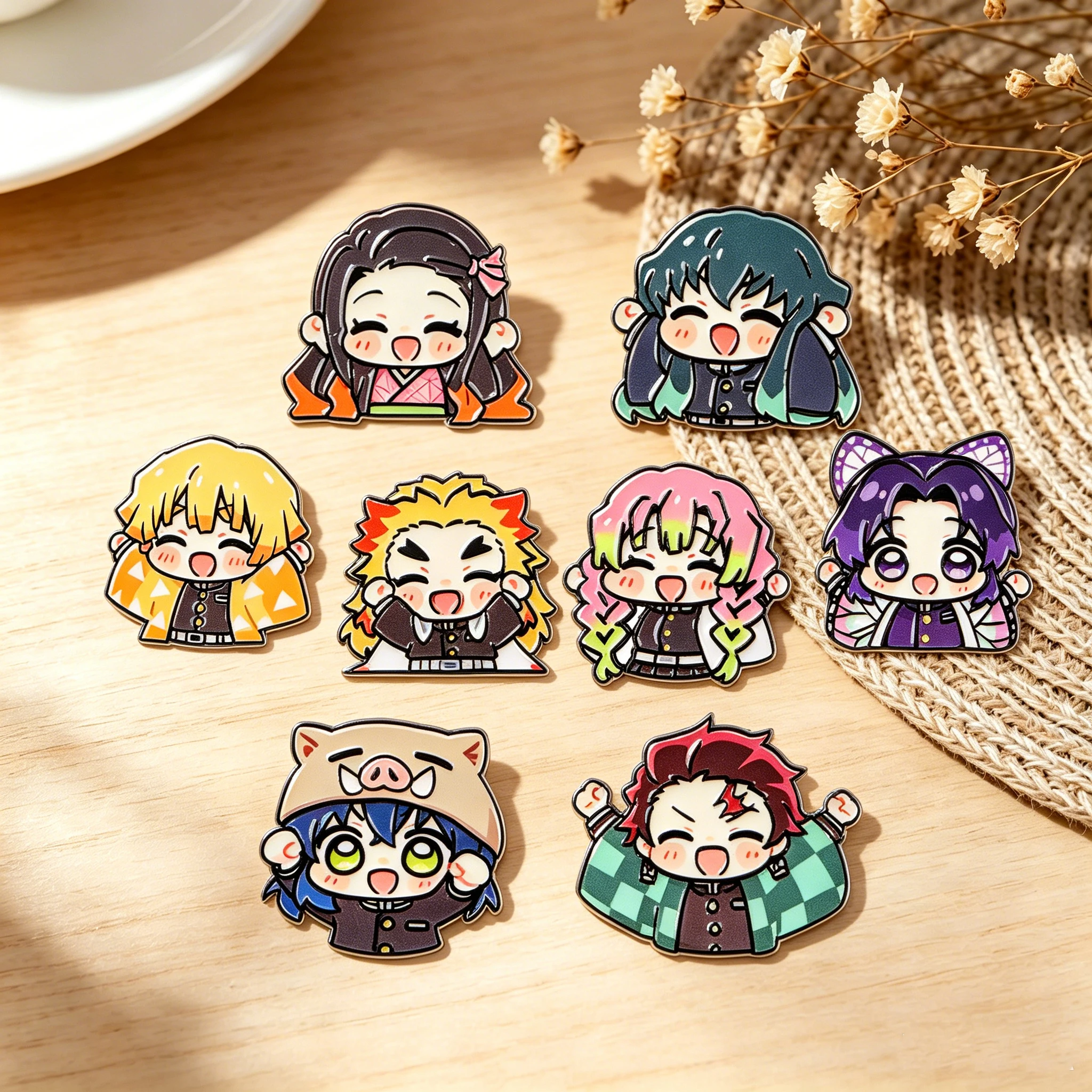 Niedliche Anime-Figur Emaille-Pin Chibi Manga Brosche Anstecknadeln Abzeichen für Rucksack Kleidung Accessoires Schmuck Fans Spielzeug Geschenke