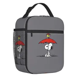 Borse per il pranzo isolate Woodstock personalizzate S-Snoopys per le donne Resuable Cooler Thermal Food Lunch Box School