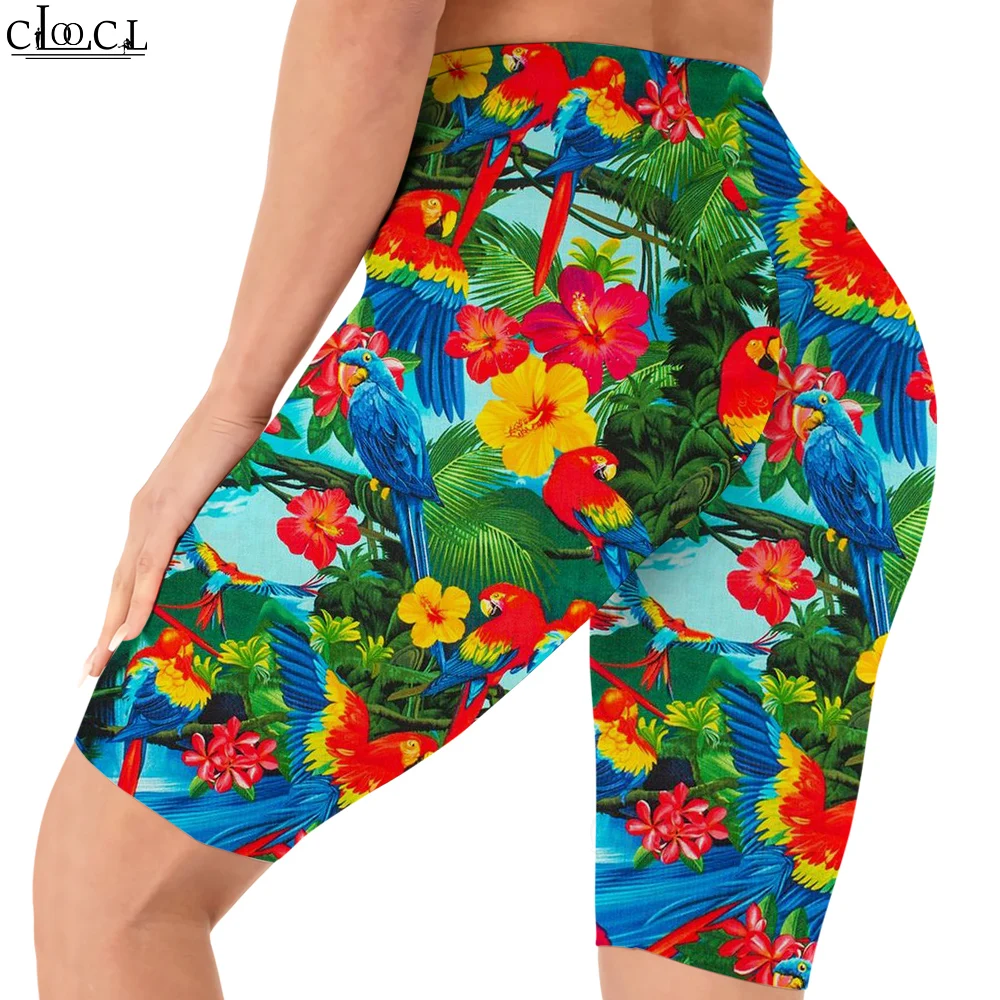 

CLOOCL Beautiful Macaw Leggings 3D Pattern Printed Shorts Women Sexy Gym Sweatpants for Women Biker Sports Shorts Drop Shipping