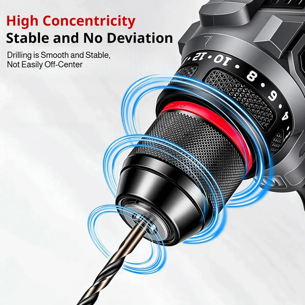 Industrial Grade Metal Keyless Drill Chuck 2-13mm 0.8-10mm 3-Jaw Self-Locking Ratchet Chuck for Electric Impact Drill