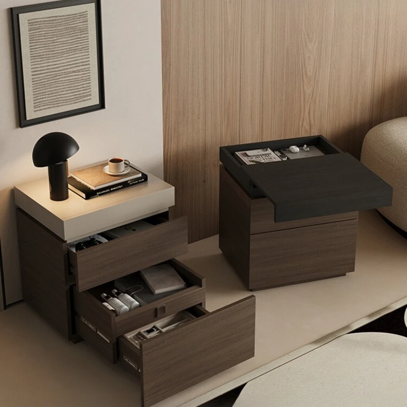 

Solid wood bedside cabinet Multifunctional hidden compartment bedside table Hidden cabinet Bedroom advanced storage