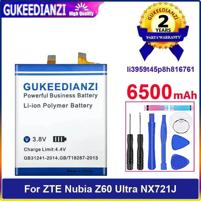 

Lightweight Li3959t45p8h816761 Mobile Phone Battery 6500Mah High Capacity For Zte Nubia Z60 Ultra NX721J