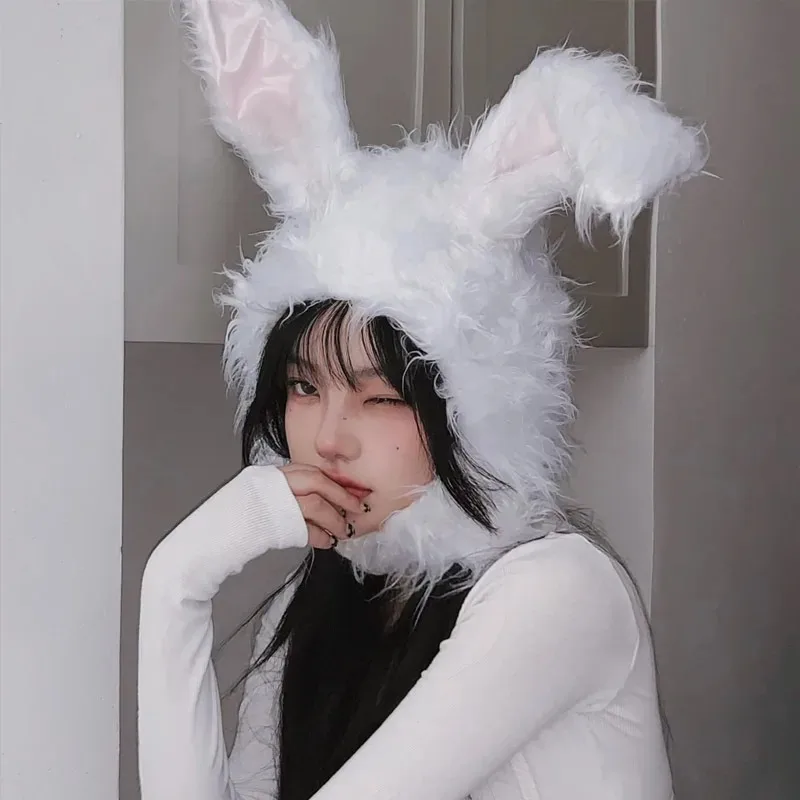 Winter Autumn Trendy Cute Plush Rabbit Long Ears Hat Women Warm Hats Girls Party Cosplay Hats