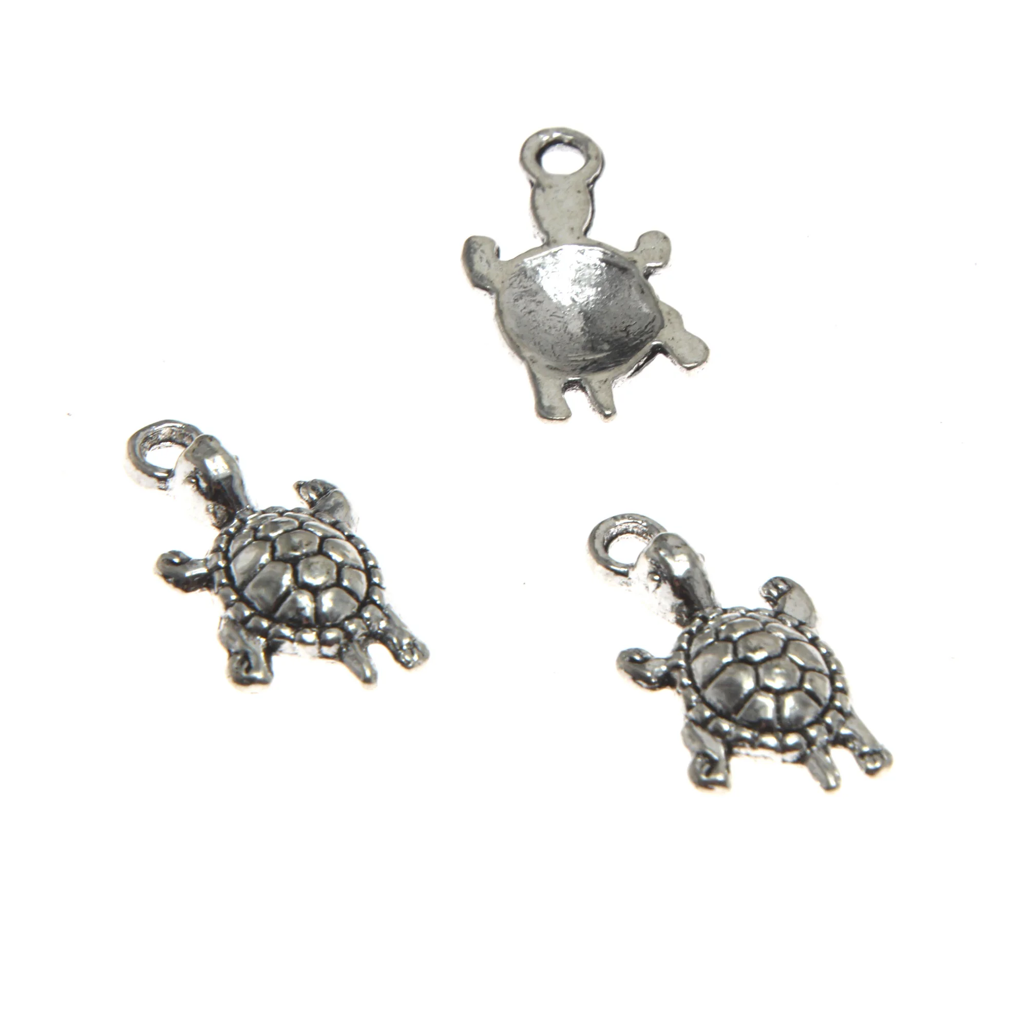 20Pieces/lot Sea Turtle Charm Ocean Pendant Fit for DIY Jewelry Making Hand crafted Accessories 9x20mm