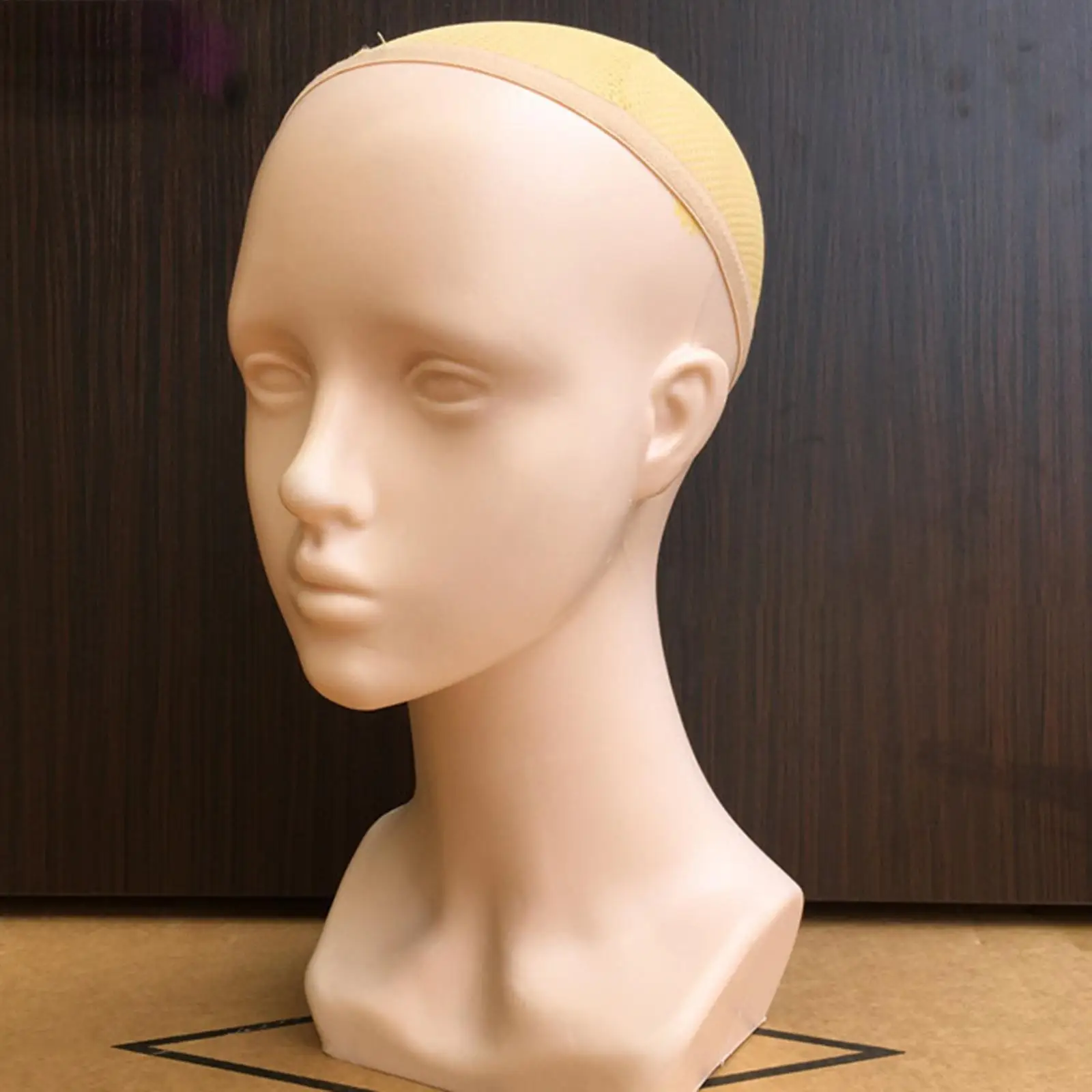 Bald Head Wig Hat Display Makeup Practice Manikin Head Bust Female Dolls Long Neck Head Model