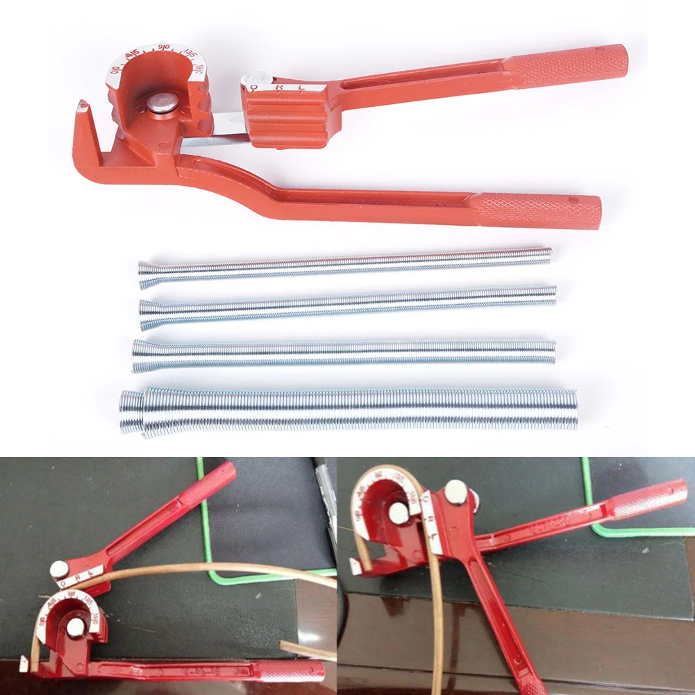 180 degree Manual Tools Copper Tube Bender set Aluminum Alloy 26*6cm Handle Length 210mm Spring Convenient 180