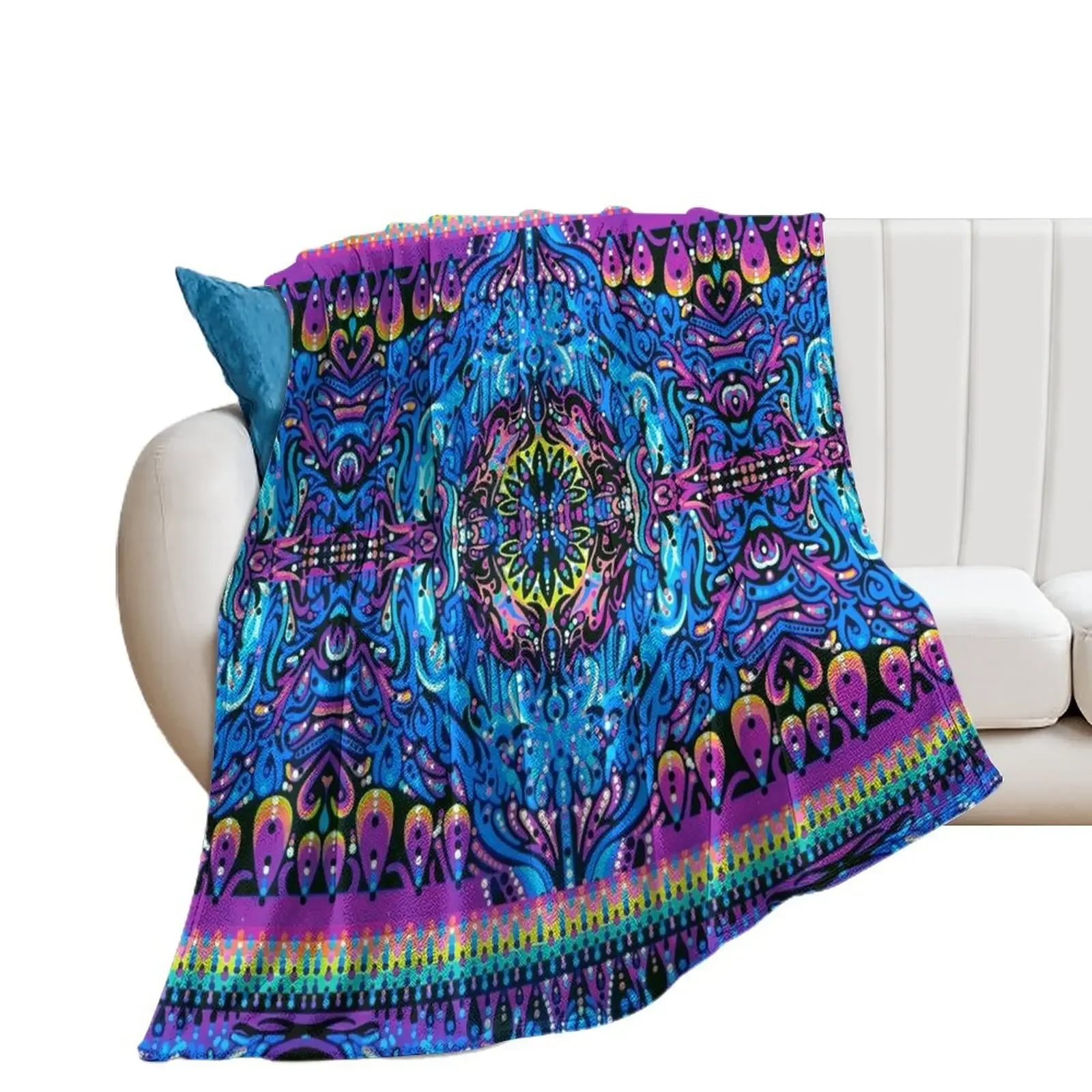 

Mandala Reflection Throw Blanket Baby Picnic Decorative Sofas For Sofa Thin Blankets