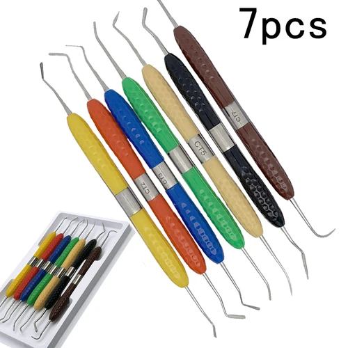 Imagen 1 del producto Kit de restauración estética de relleno de resina Dental apto para tocador de plástico con mango de silicona cuchillo de resina LM