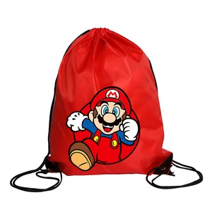 Super Mario Bros Drawsting Túi dành cho bé trai, thể thao, gói ba lô không thấm nước, túi, Teylene, túi bóng rổ, phim hoạt hình, quà tặng đẹp 10 Bán hàng chính Sandoninha Super Mario - №9