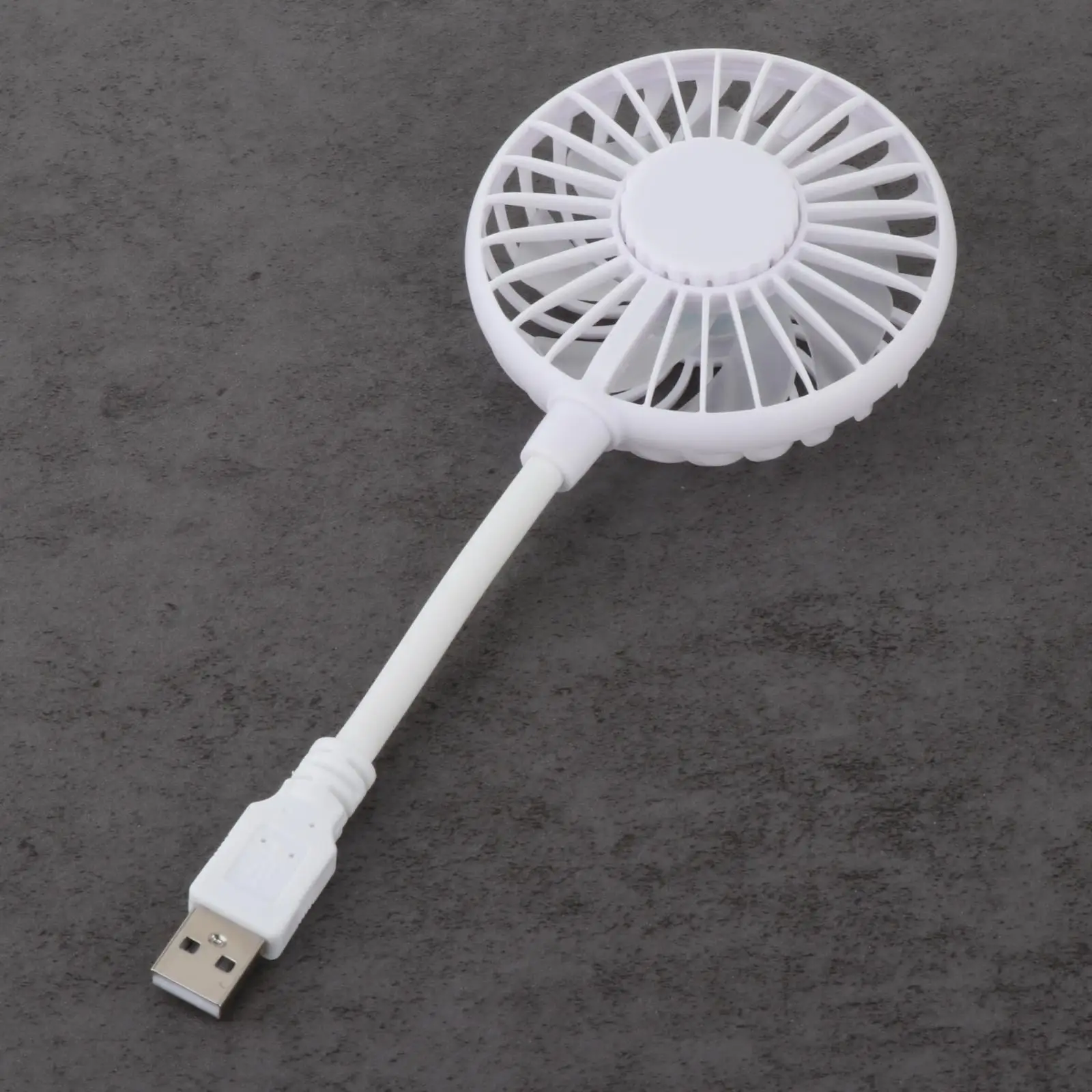 Portable USB Fan 5V 1A Compact Desk Cooler Bendable Cable No Driver Needed for Home Office School Elevator