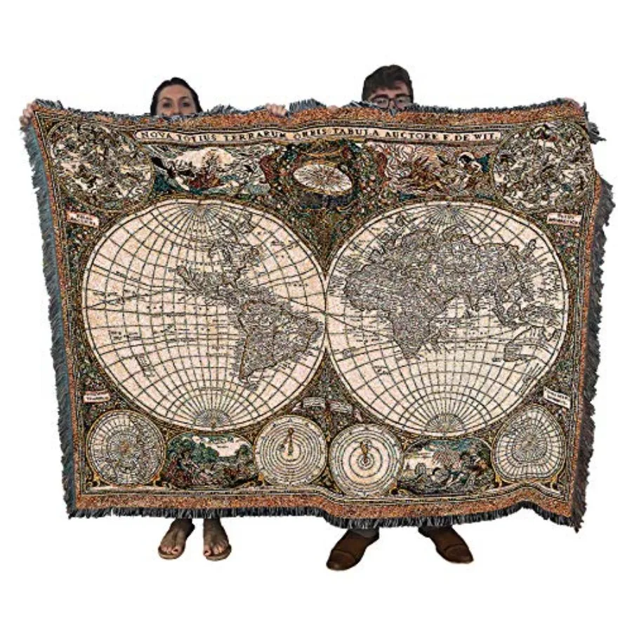 

Антикварное одеяло в старинном стиле - художественный подарок, тканое из хлопка - Сделано в Китае, артикул 724