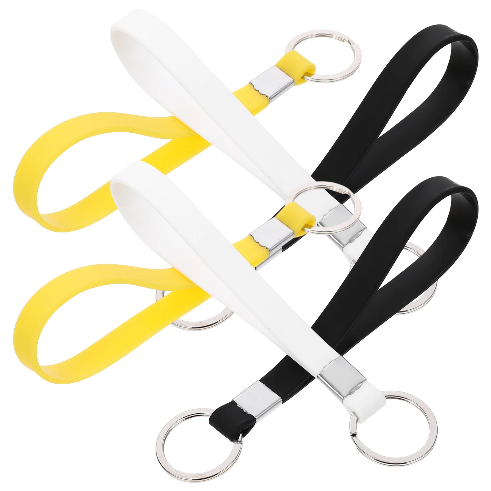 

6Pcs Creative Key Extension Wristband Jelly Spoon Portable Keychain Mixed Color Stylish Accessory Keychain Key Ring