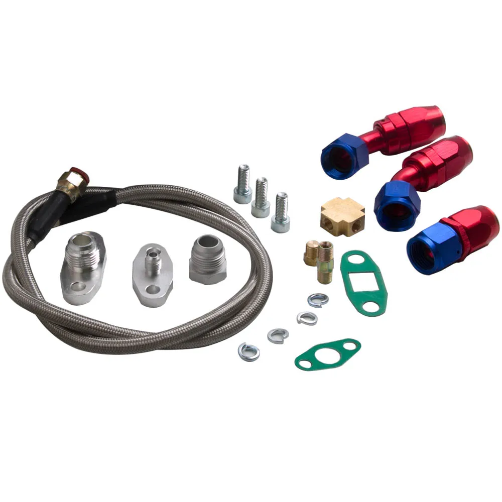 T3/turbocompressore collettore Turbo per Wastegate interno per Bmw E36 E46 E39 M50 M52 + Kit linea olio