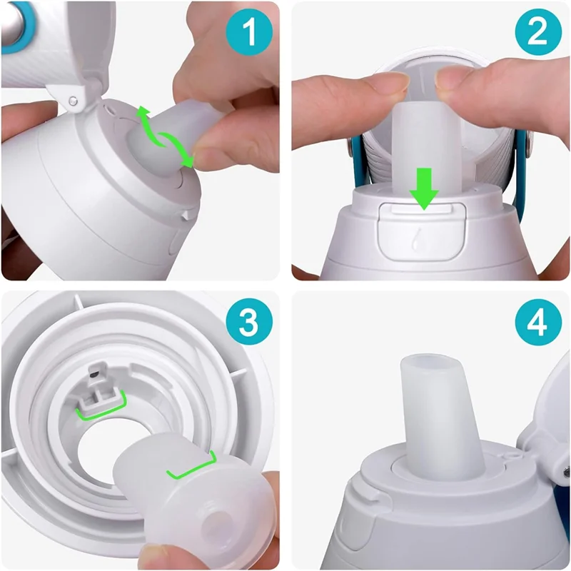ABJO-6Pack استبدال قطعة الفم لزجاجة المياه بريتا، قطع غيار صمام دغة زجاجة المياه من السيليكون