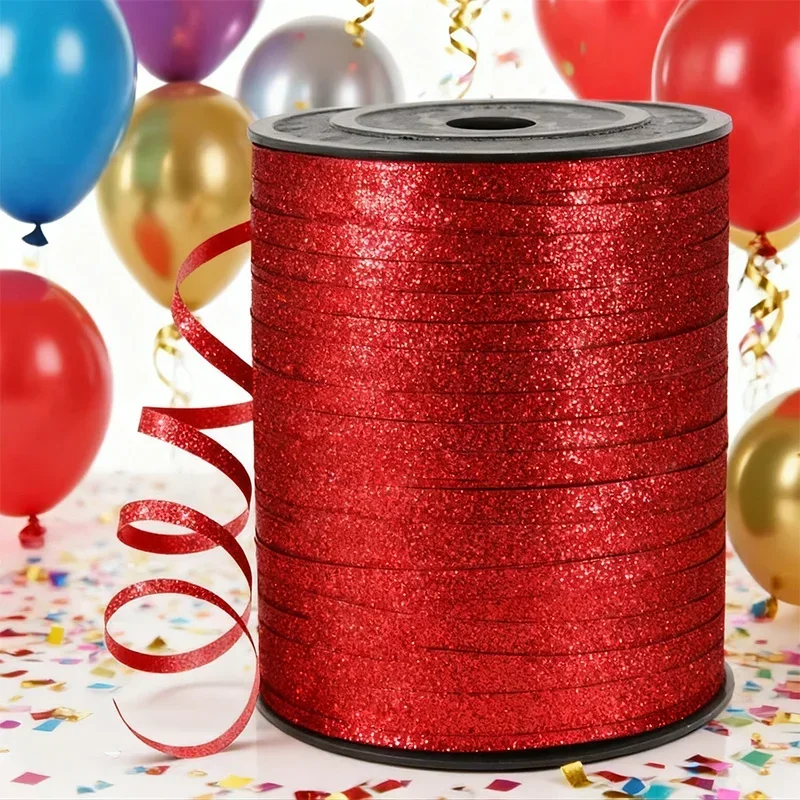 Ruban scintillant arc-en-ciel de 250 Yards, sangle de ballon de décoration de fête d'anniversaire de mariage, ruban de noël, décoration de fête de Festival