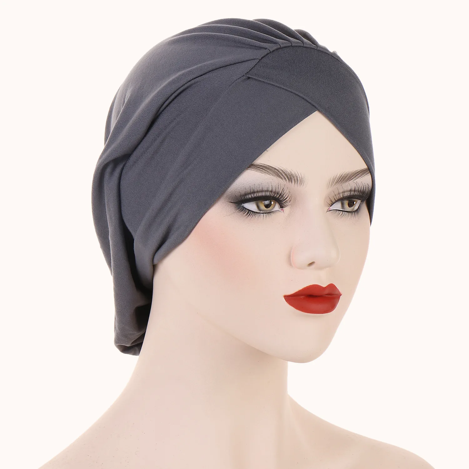 Muslim Soild Color Turban African India Hat Women Headwrap High-quality Hot Sale Fashion Ladies Caps