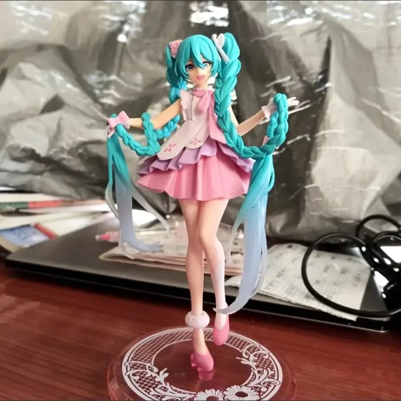 Hatsune Miku Figura Anime, Cinderela Kawaii Bonito, Estatueta Amor Sailor Ação, Estátua Vocaloid, Modelo PVC, Coleção Brinquedos, Novo, 2023