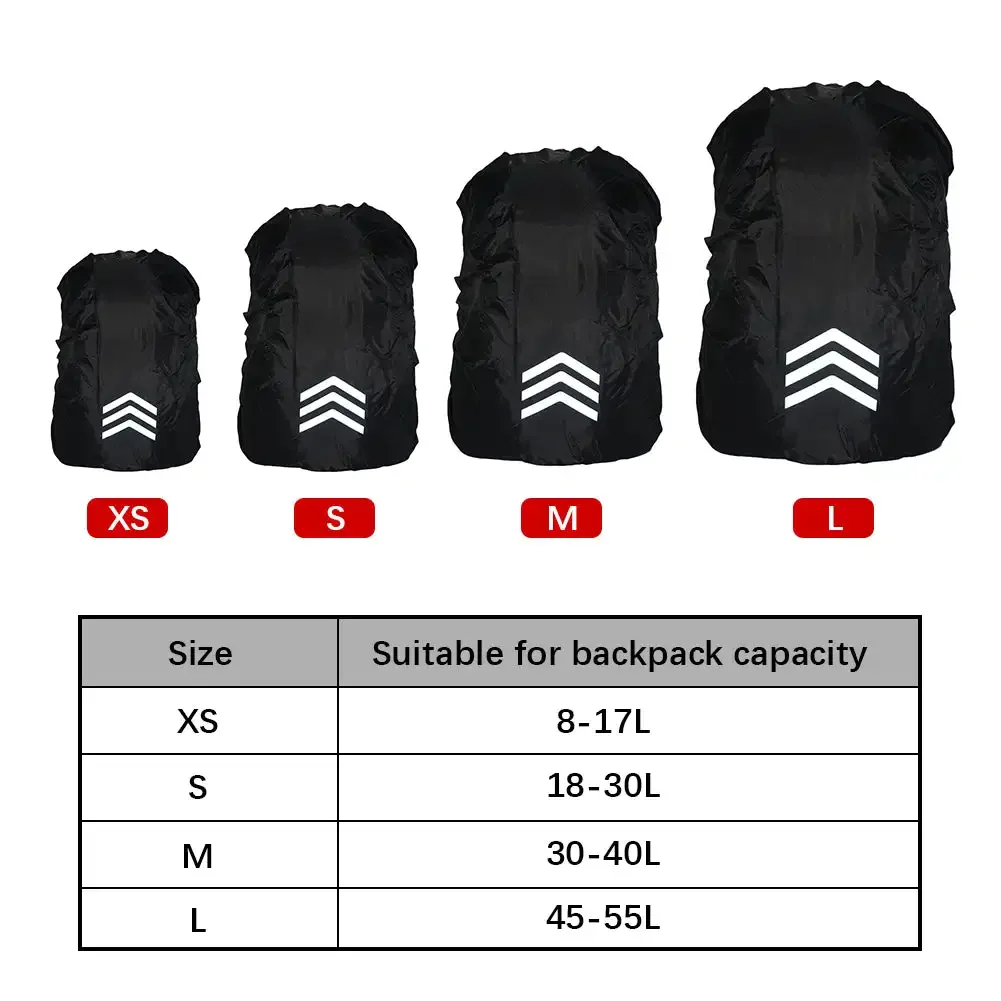 Outdoor Reflective Backpack Rain Cover Cycling Hiking Climbing Bag Cover Waterproof Rain Cover For Backpack 18-45L