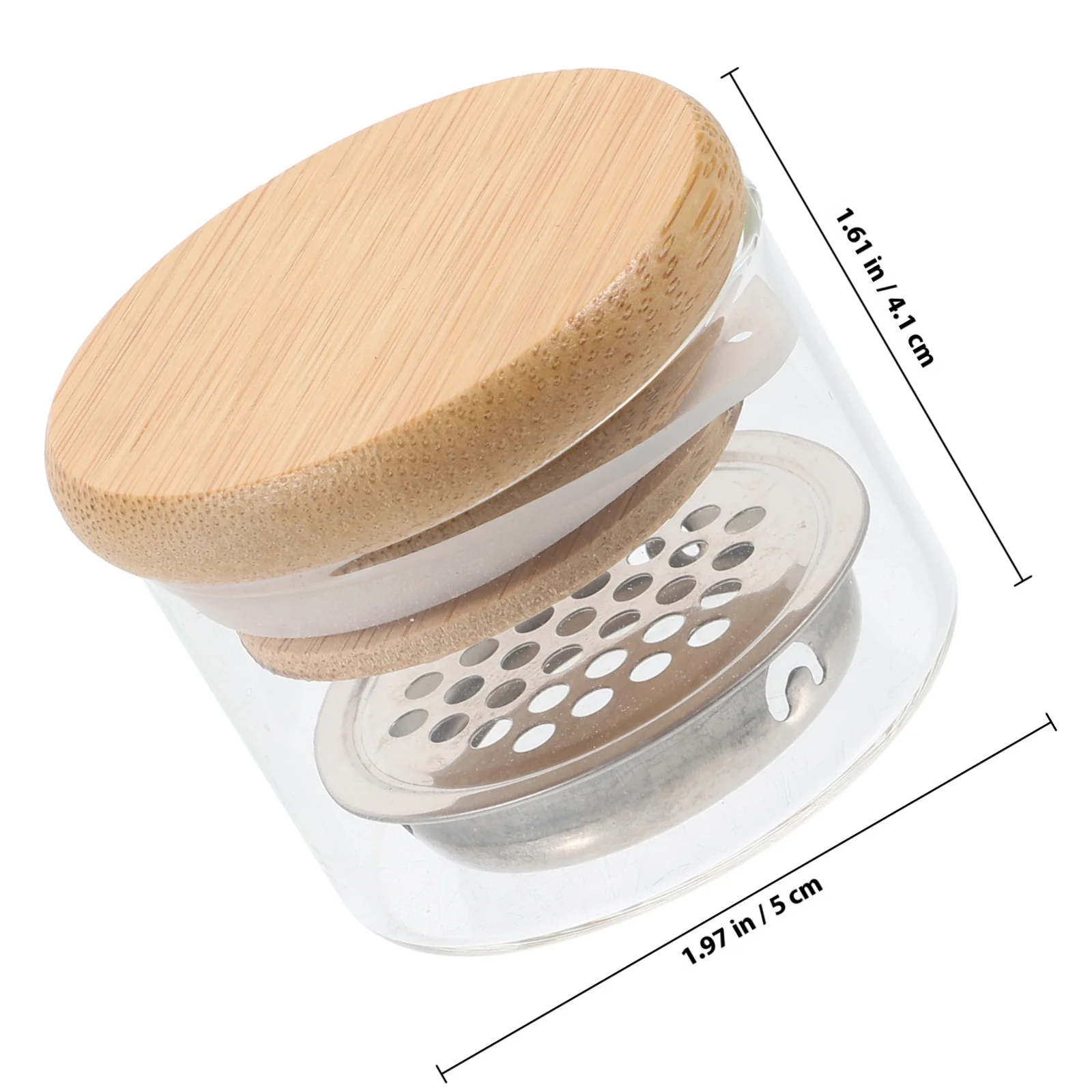 Piatto per unghie in vetro con coperchio Maglia in acciaio inossidabile per unghie acriliche Strumento per manicure Piatto Dappen Supporto per polvere liquida Salone Casa