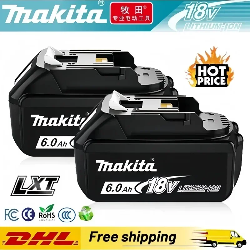 

Original Makita Battery 18V 6.0Ah Rechargeable Battery Power Tool BL1830 BL1840 BL1850 BL1860B Makita 18V Lithium Battery