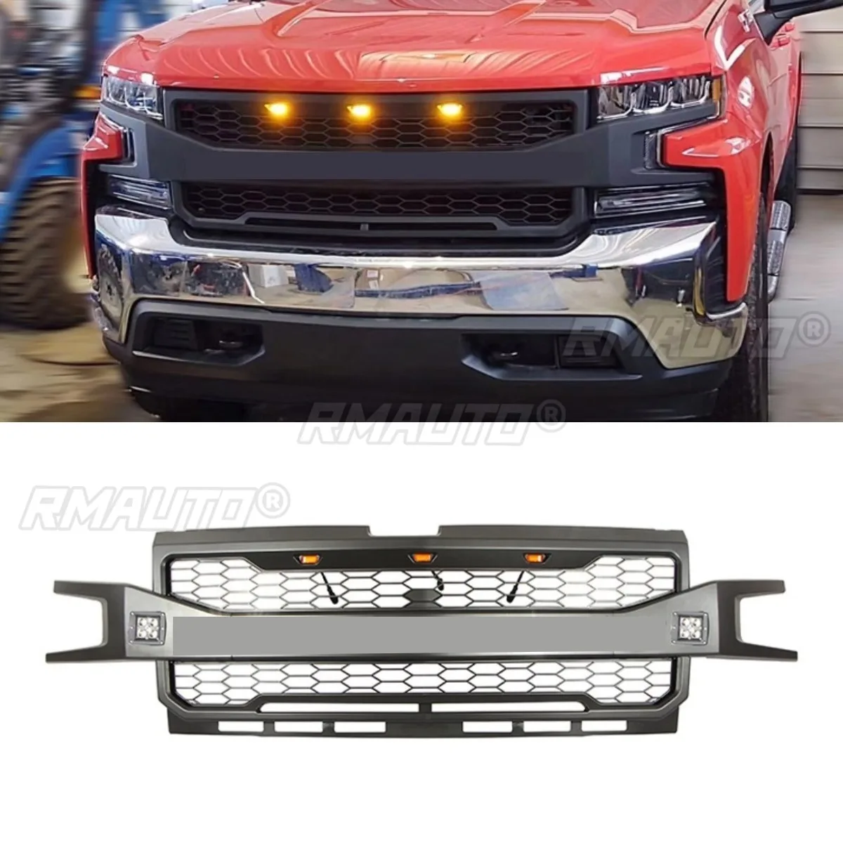 

Решетка переднего бампера автомобиля, гоночные грили, автомобильная решетка для Chevrolet Solod 2019-2022, комплект кузова, автомобильные аксессуары