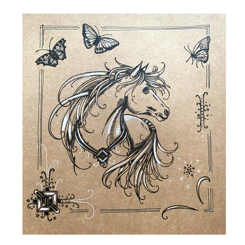 Clear Silicone Stamps Dog Reindeer Unicorn Flock Silicone Stamps for DIY Scrapbooking Paper Card Album Craft Stamps 2024 New