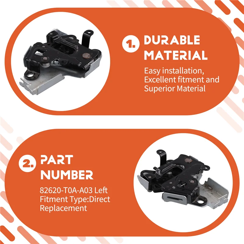 

For Honda CRV 2012-2016 Car Backrest Lock Rear Seat Latch Left Right Auto Accessories 82620-T0A-A03 Left