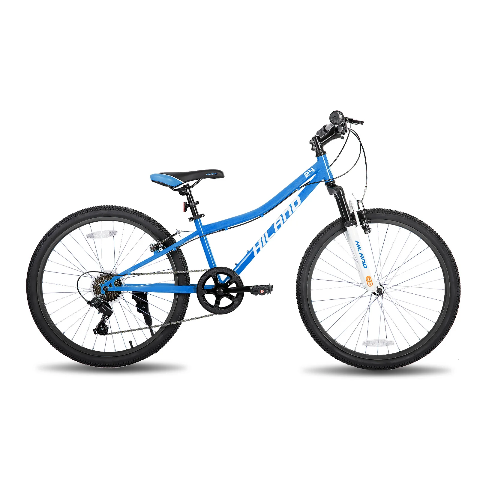 Hiland 24 inch mountainbike voor kinderen van 7 jaar, voorverende vork, kinderfietsen voor jongens, meisjes, meerdere kleuren
