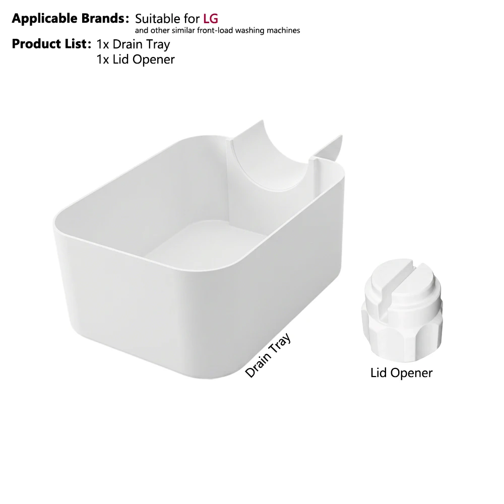 Aoifn Washing Machine Drain Pan, Water Catcher Tray for Front Load Washer Filter Cleaning, Laundry Floor Spill Protector Tool image 3