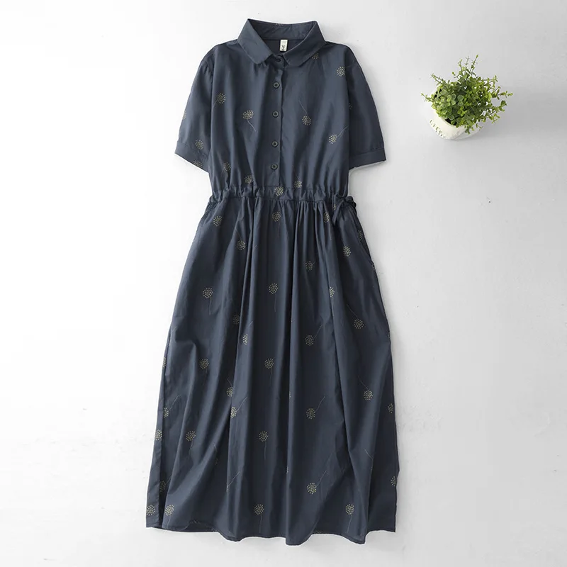

Long Dress Women Dresses Tight Waist Print Vestidos Y2k Streetwear Short Sleeve Turn Down Collar Elegant Party Night Work Casual