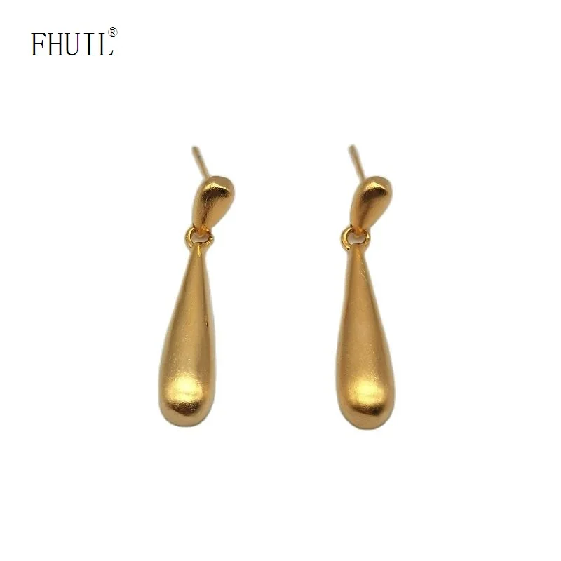 

2023 Trendy Vintage Gold Plated Drop Earrings For Women Girls Fashion Jewelry Metal Long Ear rings Party Accessories